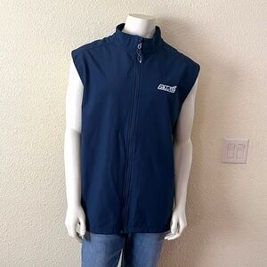 Crossland Soft Shell Men’s Navy Blue Sleeveless Zip Up Vest Size 3XL